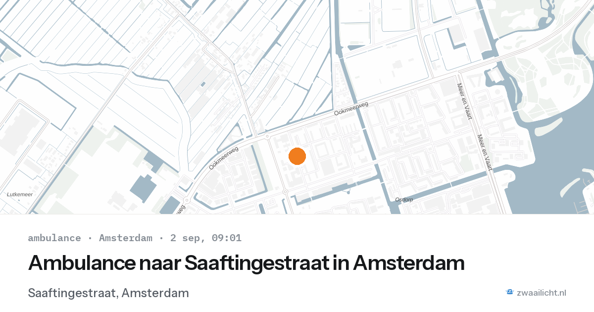 Ambulance naar Saaftingestraat in Amsterdam — 2 sep 2026