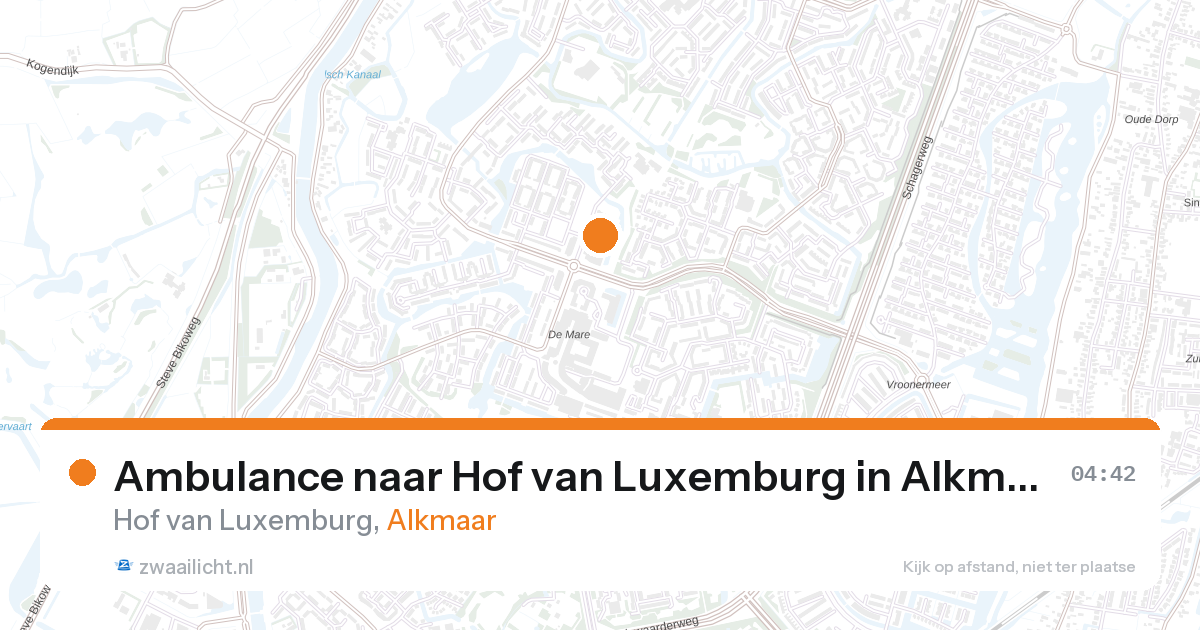 Ambulance naar Hof van Luxemburg in Alkmaar — 27 aug 2026