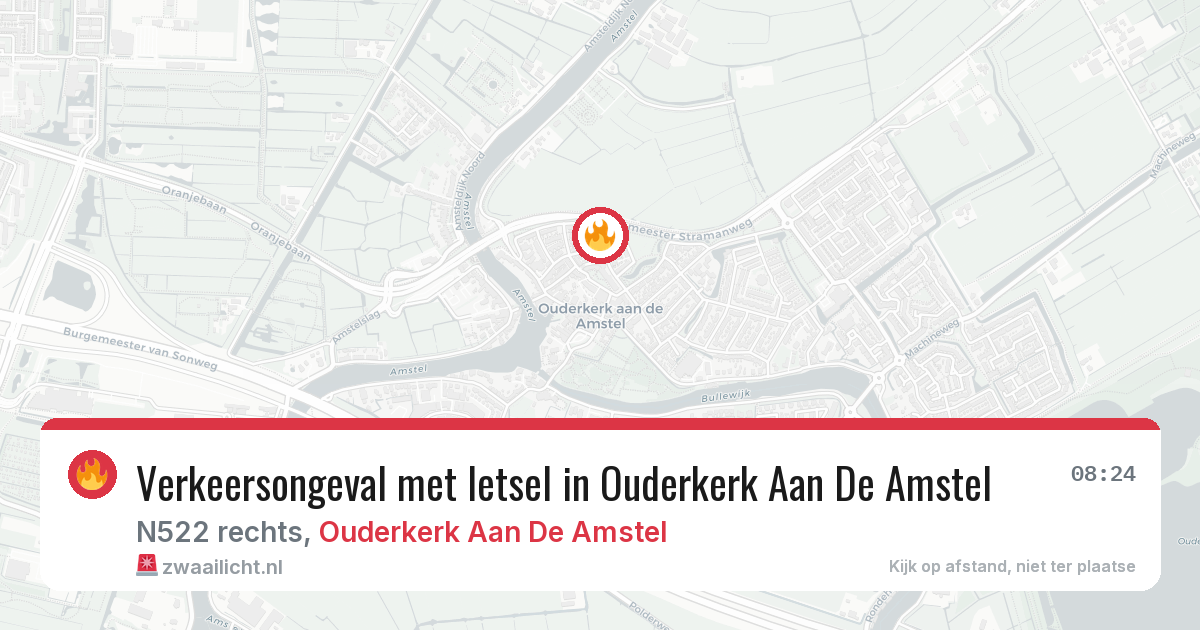 Verkeersongeval met letsel in Ouderkerk Aan De Amstel — 7 apr 2026