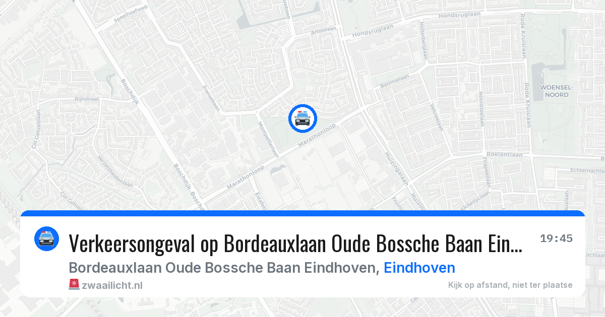 Verkeersongeval op Bordeauxlaan Oude Bossche Baan Eindhoven in Eindhoven — 23 jun 2026