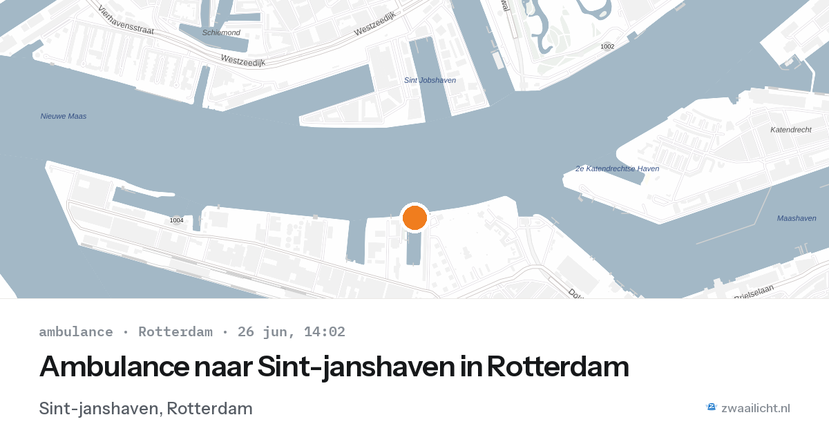 Ambulance naar Sint-janshaven in Rotterdam — 26 jun 2026