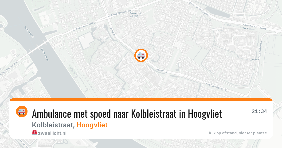 Ambulance met spoed naar Kolbleistraat in Hoogvliet — 22 mei 2026