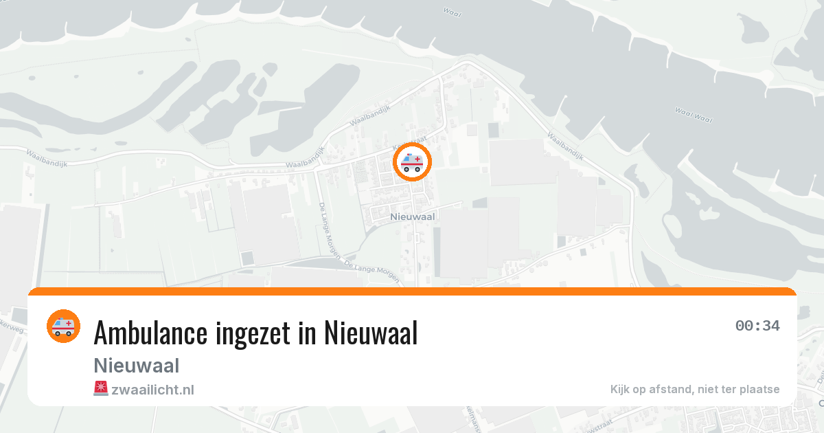 Ambulance ingezet in Nieuwaal — 3 jul 2026
