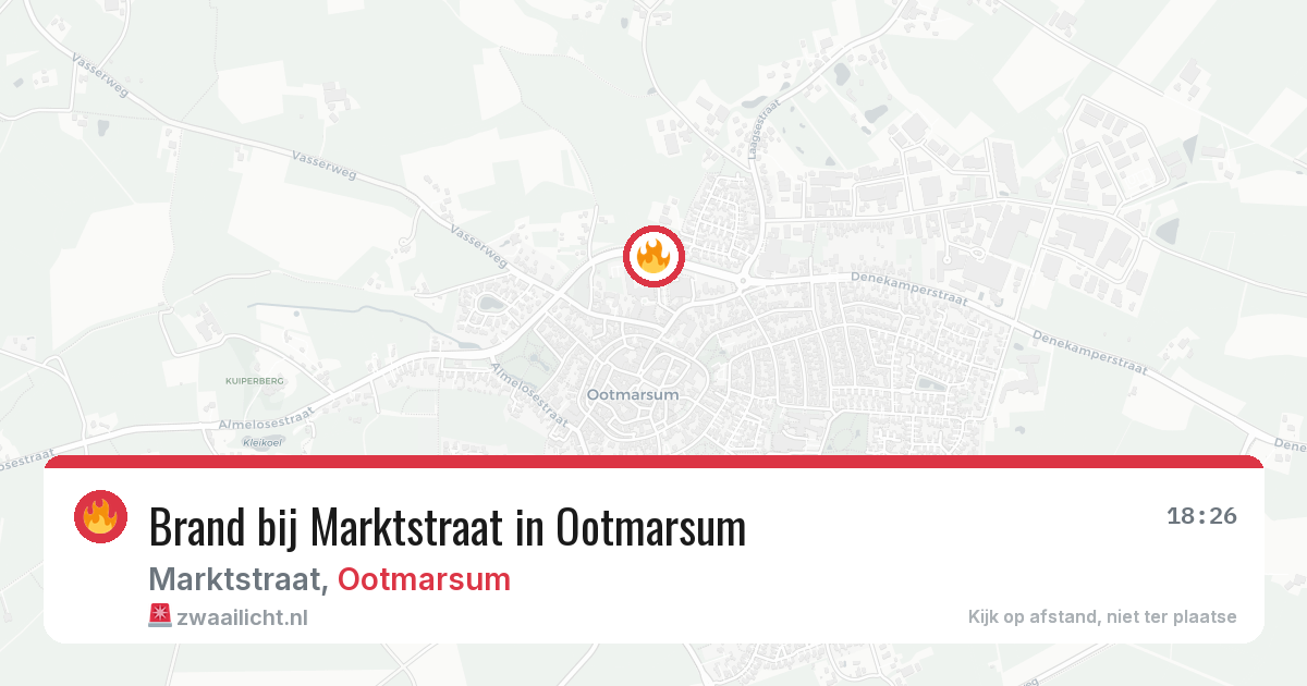 Brand bij Marktstraat in Ootmarsum — 7 jul 2026