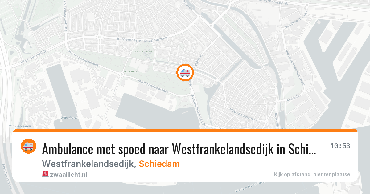 Ambulance met spoed naar Westfrankelandsedijk in Schiedam — 11 apr 2026