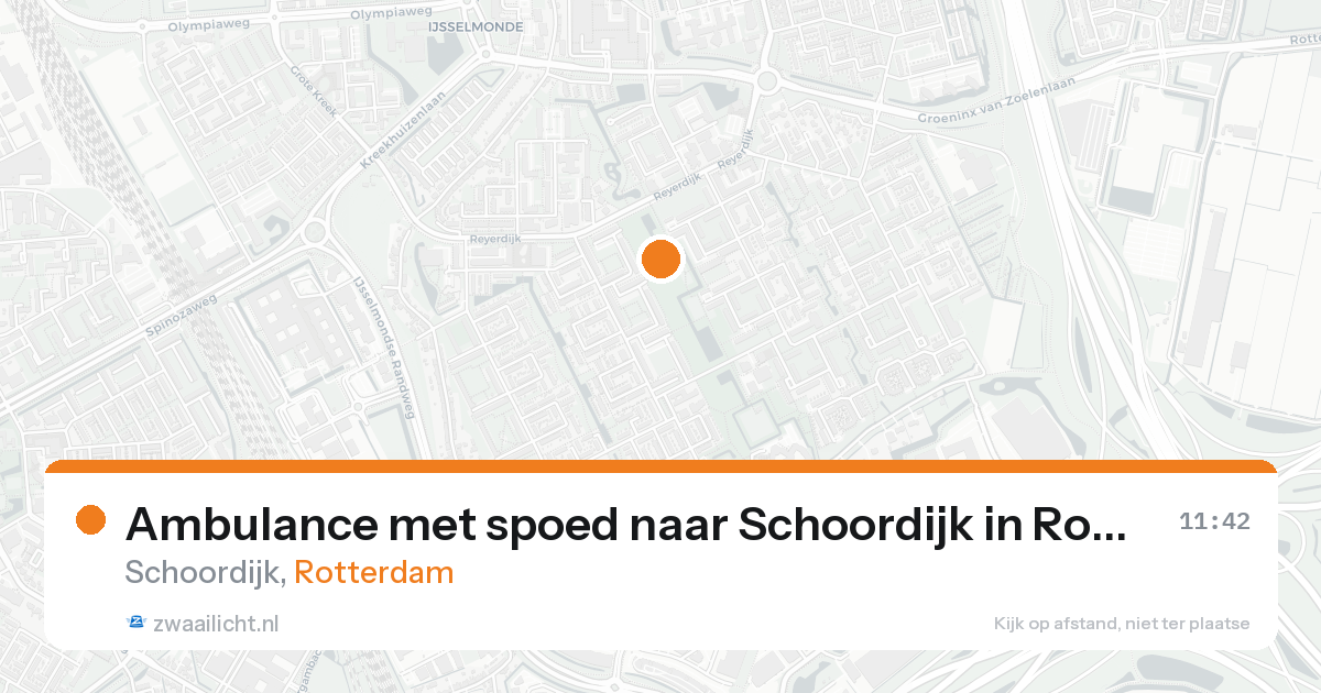 Ambulance met spoed naar Schoordijk in Rotterdam — 16 aug 2026