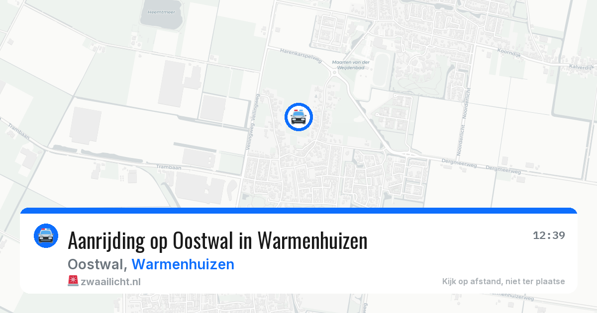 Aanrijding op Oostwal in Warmenhuizen — 24 mei 2026