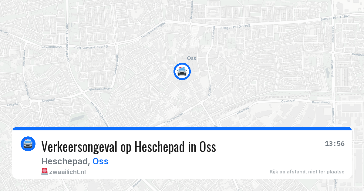 Verkeersongeval op Heschepad in Oss — 14 mei 2026