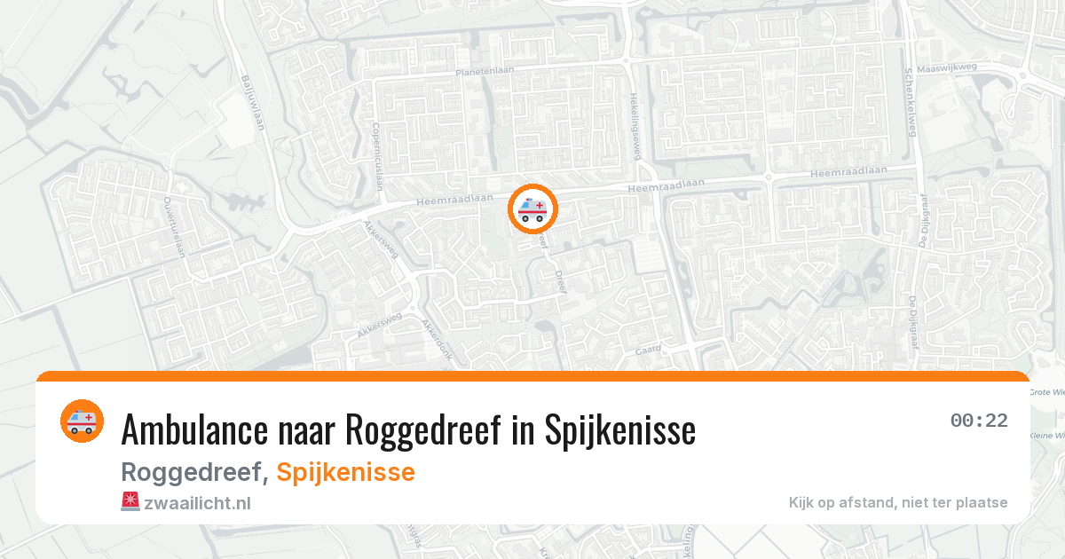 Ambulance naar Roggedreef in Spijkenisse — 15 apr 2026