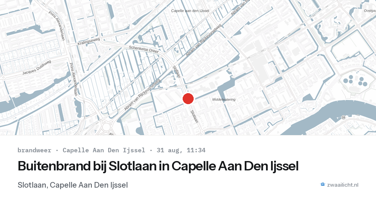 Buitenbrand bij Slotlaan in Capelle Aan Den Ijssel — 31 aug 2026