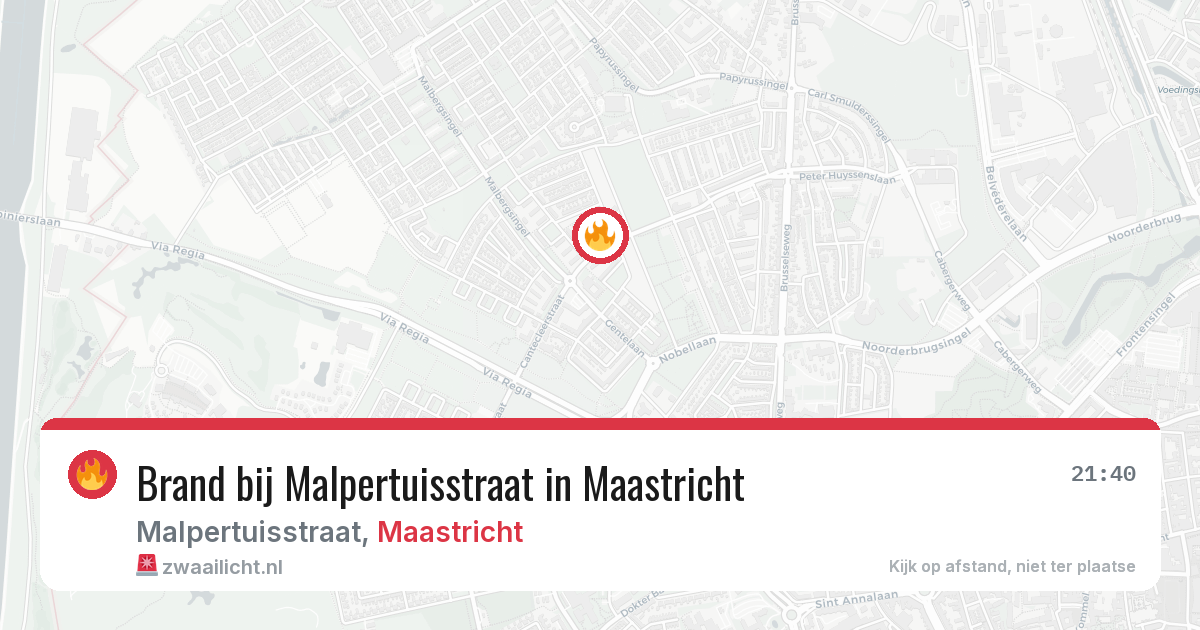 Brand bij Malpertuisstraat in Maastricht — 1 jul 2026