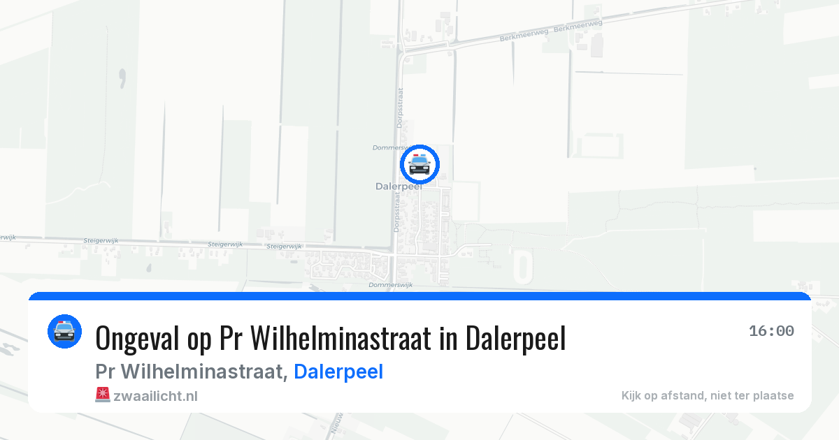 Ongeval op Pr Wilhelminastraat in Dalerpeel — 22 apr 2026