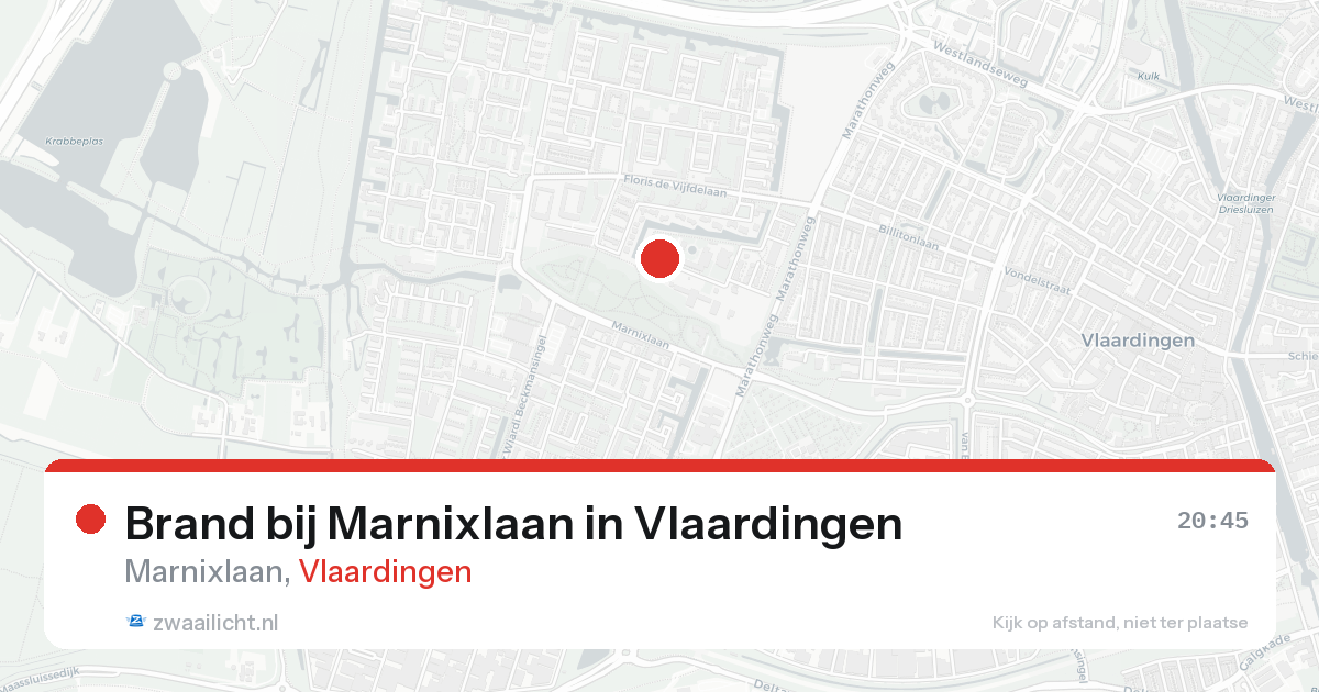 Brand bij Marnixlaan in Vlaardingen — 16 aug 2026