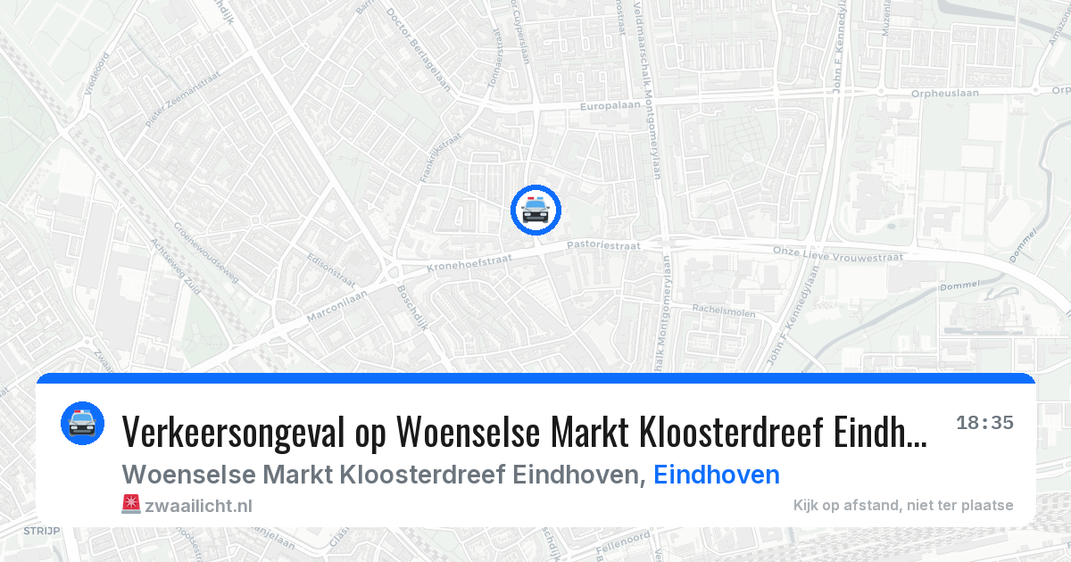 Verkeersongeval op Woenselse Markt Kloosterdreef Eindhoven in Eindhoven — 12 jun 2026