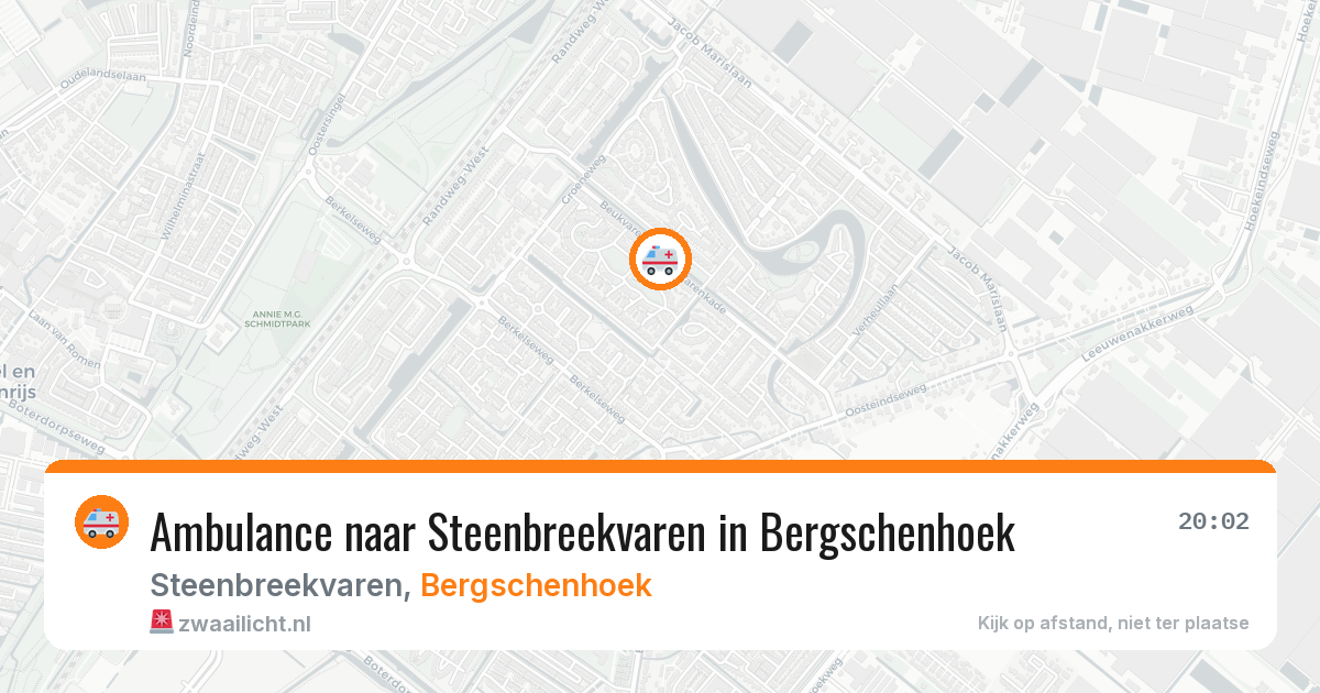Ambulance naar Steenbreekvaren in Bergschenhoek — 9 jul 2026