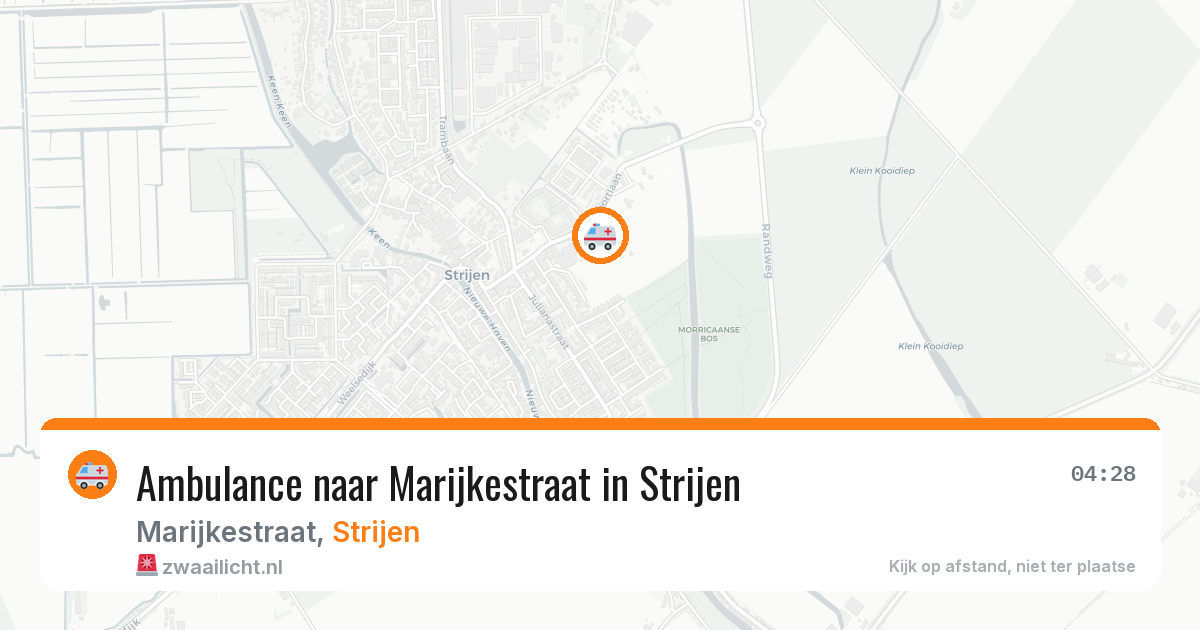 Ambulance naar Marijkestraat in Strijen — 14 apr 2026