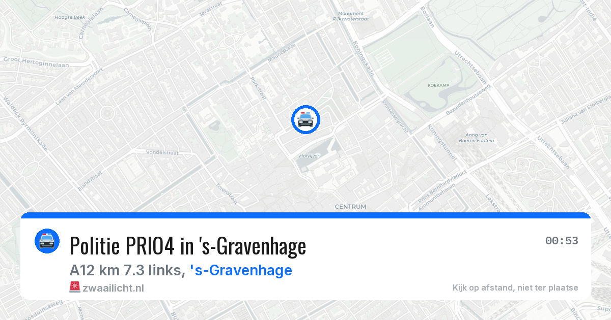 Politie PRIO4 in 's-Gravenhage — 16 jul 2026 | 🚨 Zwaailicht.nl