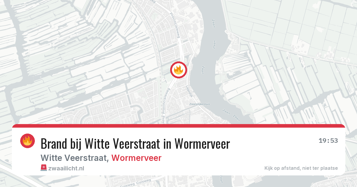 Brand bij Witte Veerstraat in Wormerveer — 9 jun 2026