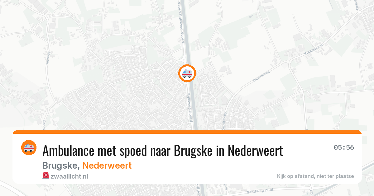 Ambulance met spoed naar Brugske in Nederweert — 4 aug 2026