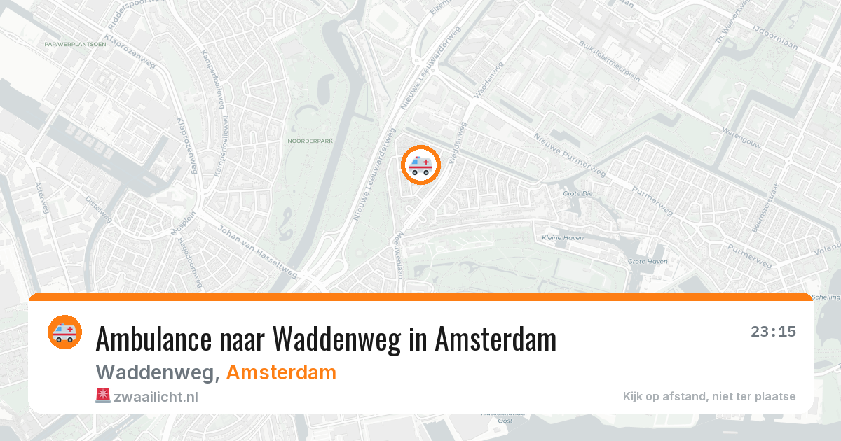 Ambulance naar Waddenweg in Amsterdam — 5 mei 2026