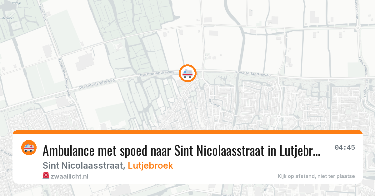 Ambulance met spoed naar Sint Nicolaasstraat in Lutjebroek — 1 mei 2026