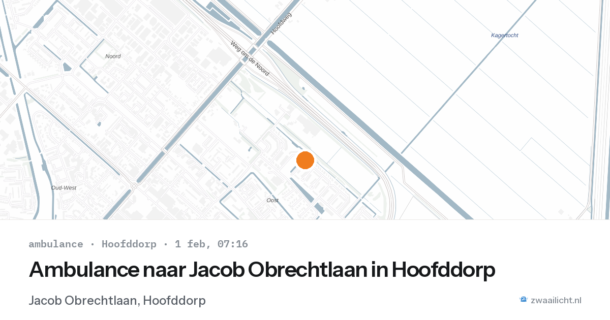 Ambulance naar Jacob Obrechtlaan in Hoofddorp — 1 feb 2026