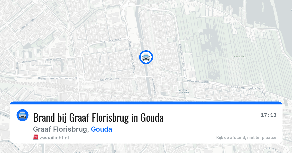 Brand bij Graaf Florisbrug in Gouda — 18 jun 2026