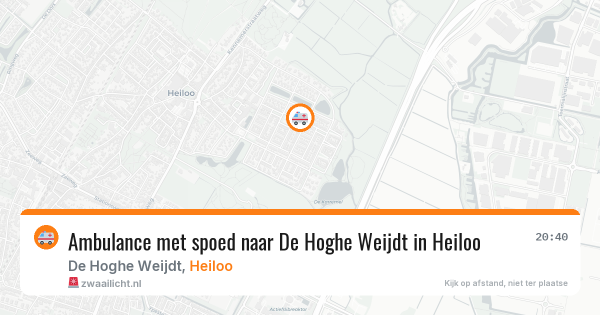 Ambulance met spoed naar De Hoghe Weijdt in Heiloo — 8 jul 2026