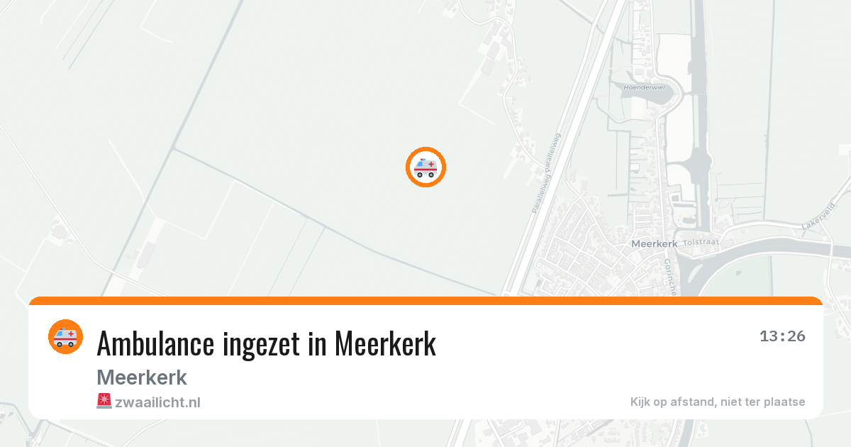 Ambulance ingezet in Meerkerk — 11 aug 2026