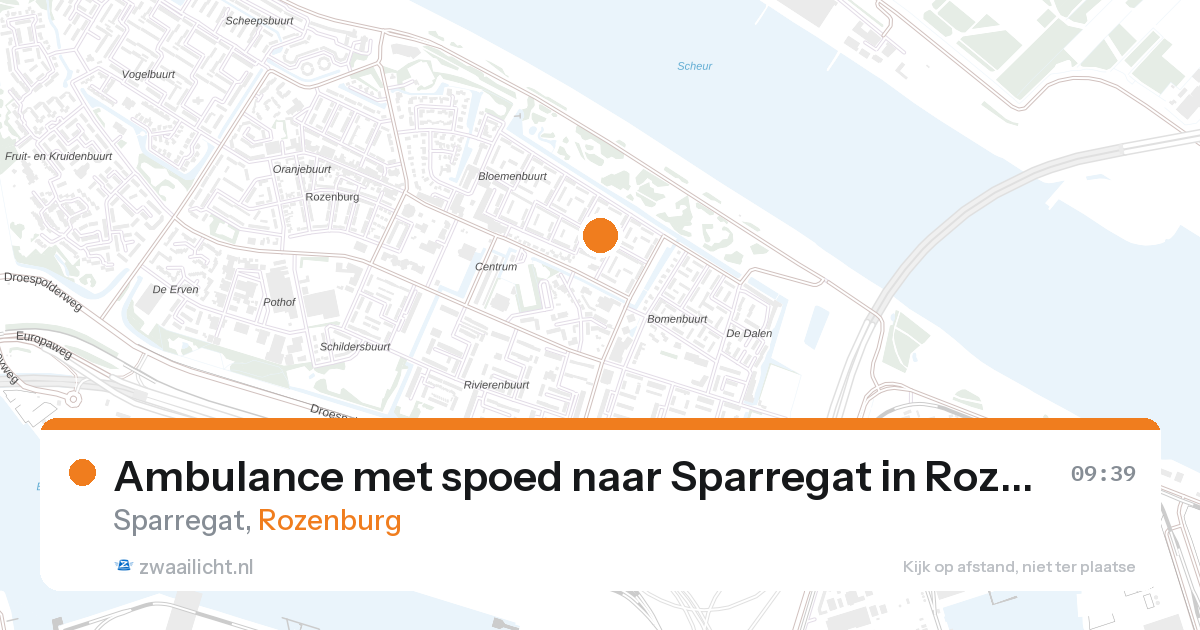Ambulance met spoed naar Sparregat in Rozenburg — 26 aug 2026