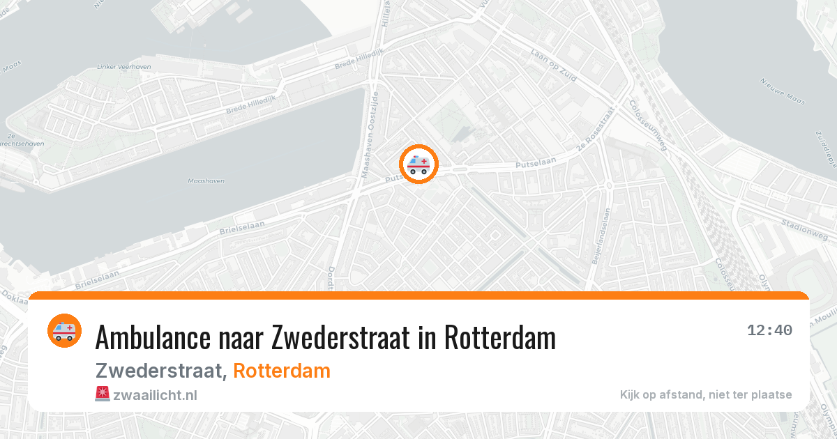 Ambulance naar Zwederstraat in Rotterdam — 4 jul 2026