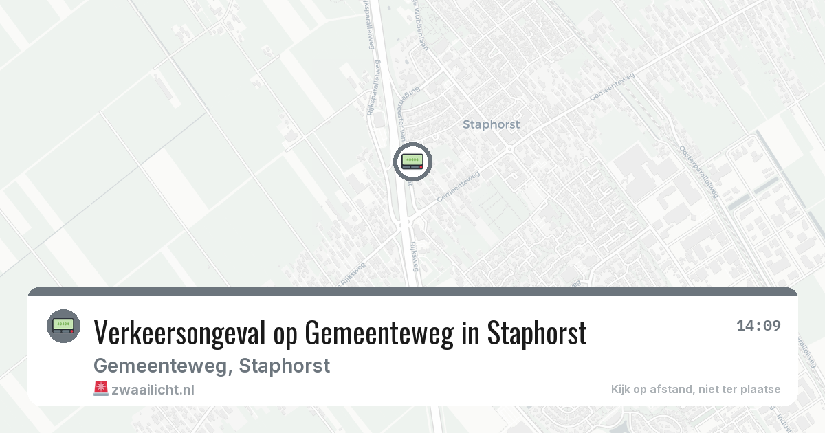 Verkeersongeval op Gemeenteweg in Staphorst — 26 jun 2026