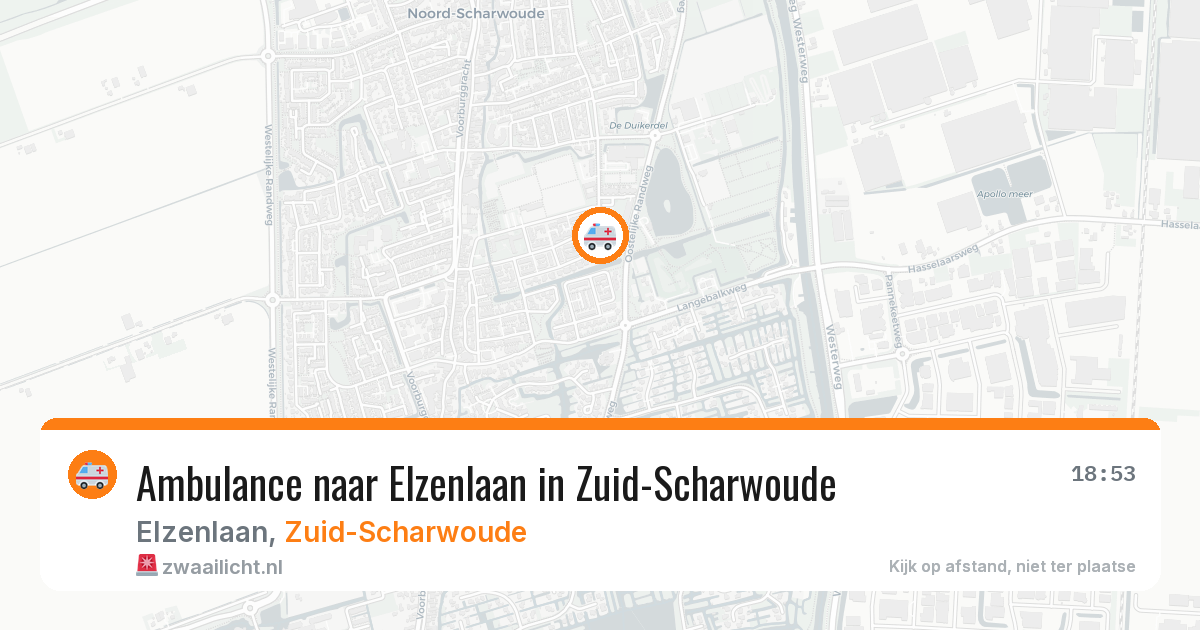 Ambulance naar Elzenlaan in Zuid-Scharwoude — 19 jul 2026