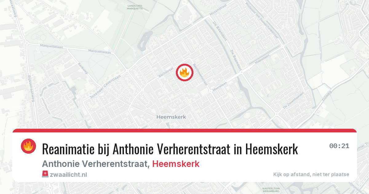Reanimatie bij Anthonie Verherentstraat in Heemskerk — 12 mrt 2026