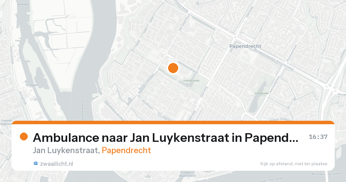 Ambulance naar Jan Luykenstraat in Papendrecht — 25 aug 2026