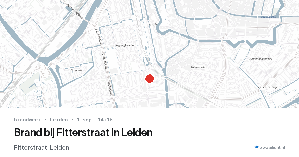 Brand bij Fitterstraat in Leiden — 1 sep 2026