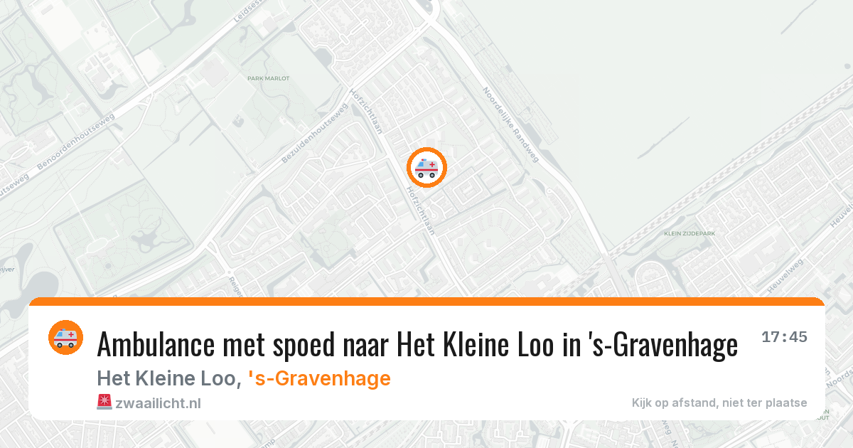 Ambulance met spoed naar Het Kleine Loo in 's-Gravenhage — 12 jun 2026