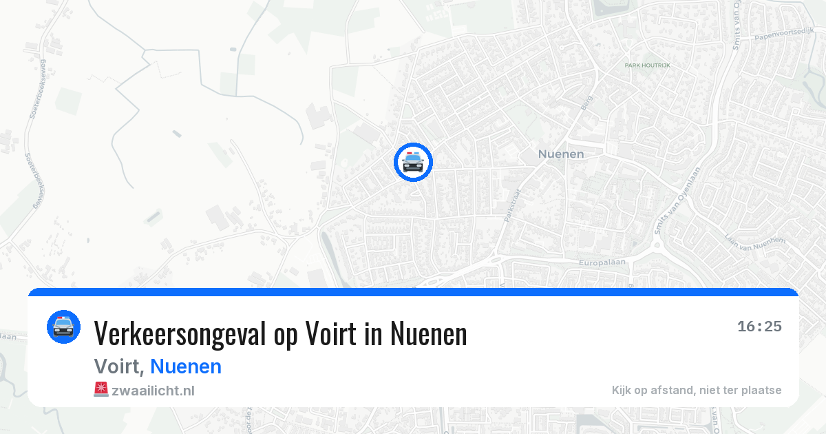Verkeersongeval op Voirt in Nuenen — 25 mei 2026