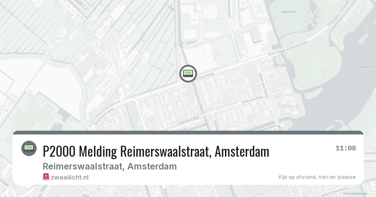 P2000 Melding Reimerswaalstraat, Amsterdam — 8 feb 2026