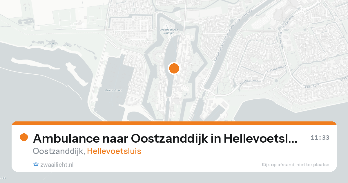 Ambulance naar Oostzanddijk in Hellevoetsluis — 18 aug 2026