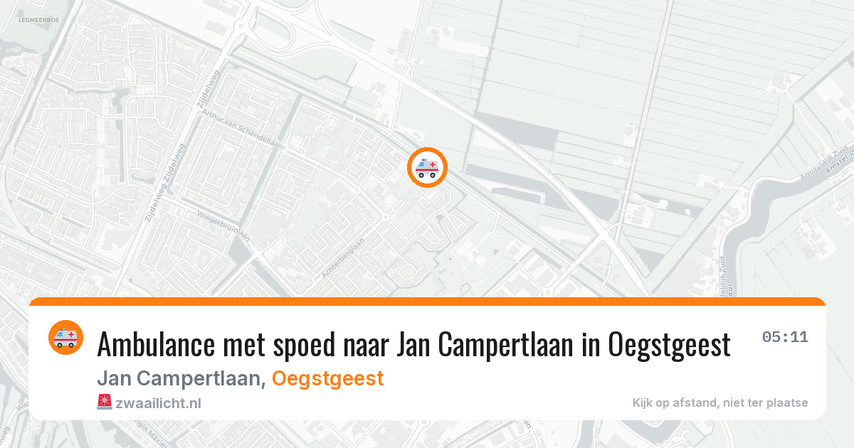 Ambulance met spoed naar Jan Campertlaan in Oegstgeest — 29 jan 2026
