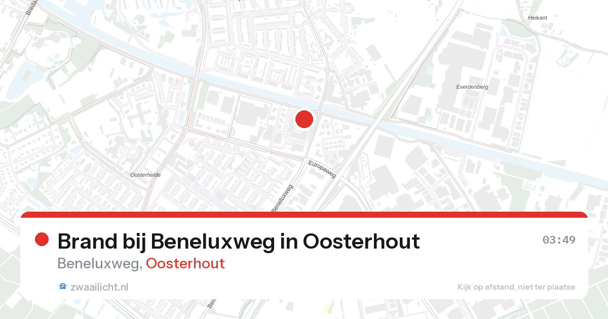 Brand bij Beneluxweg in Oosterhout — 4 jul 2026