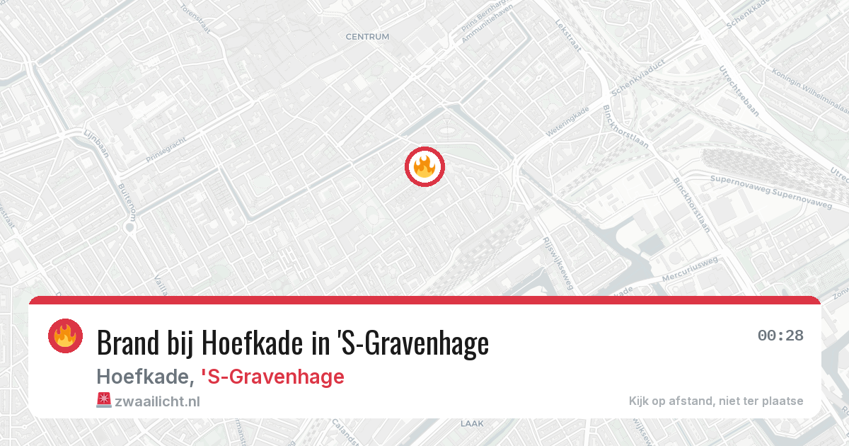 Brand bij Hoefkade in 'S-Gravenhage — 27 jul 2026