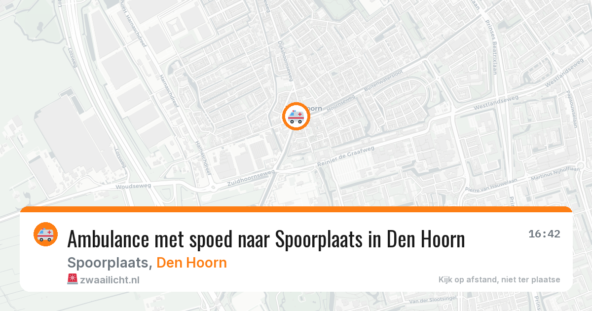 Ambulance met spoed naar Spoorplaats in Den Hoorn — 29 jun 2026