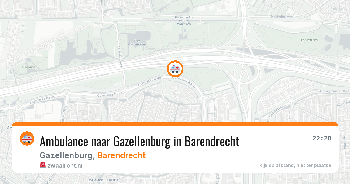 Ambulance naar Gazellenburg in Barendrecht — 14 jun 2026