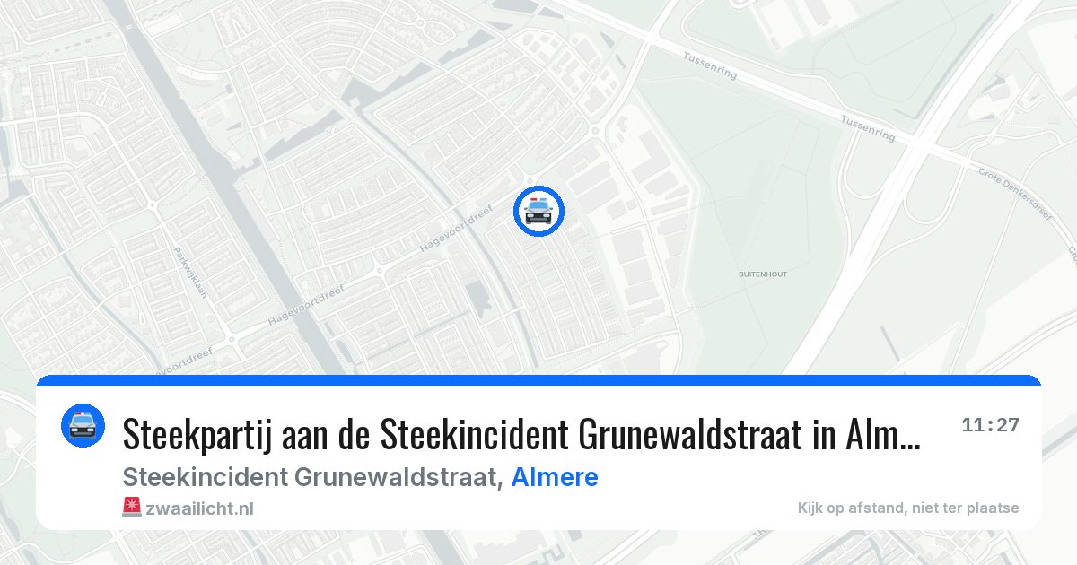 Steekpartij aan de Steekincident Grunewaldstraat in Almere — 3 jul 2026