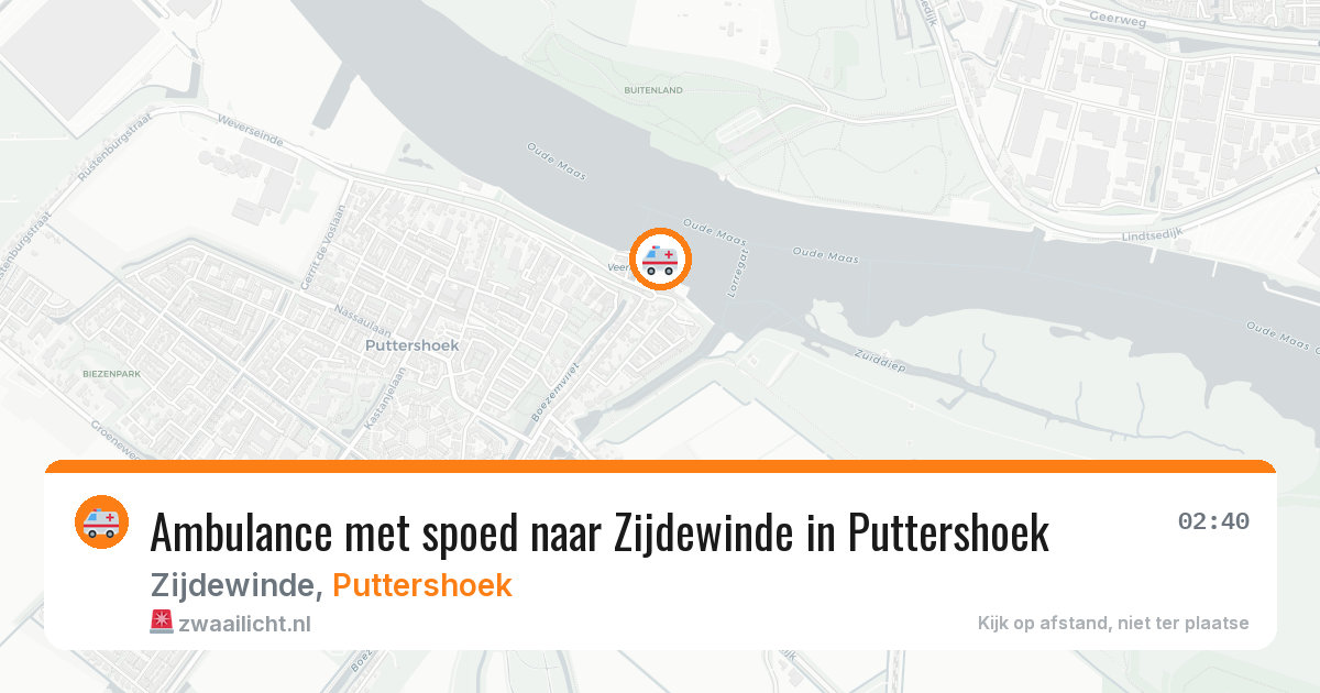 Ambulance met spoed naar Zijdewinde in Puttershoek — 5 jul 2026