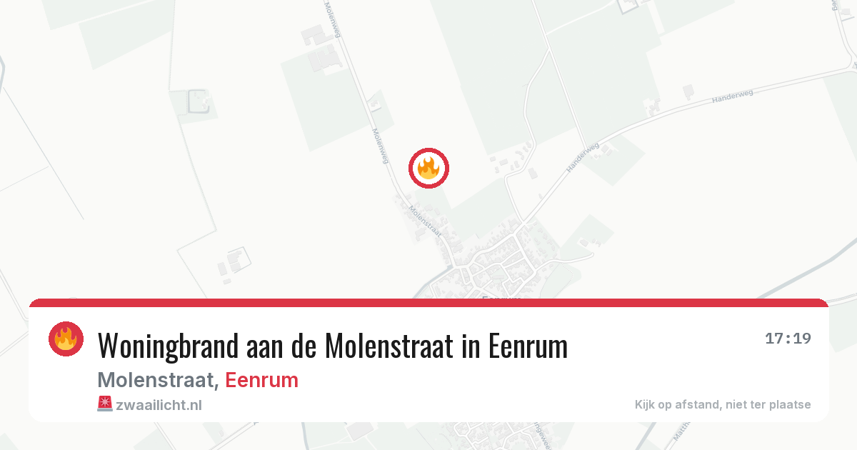 Woningbrand aan de Molenstraat in Eenrum — 3 apr 2026