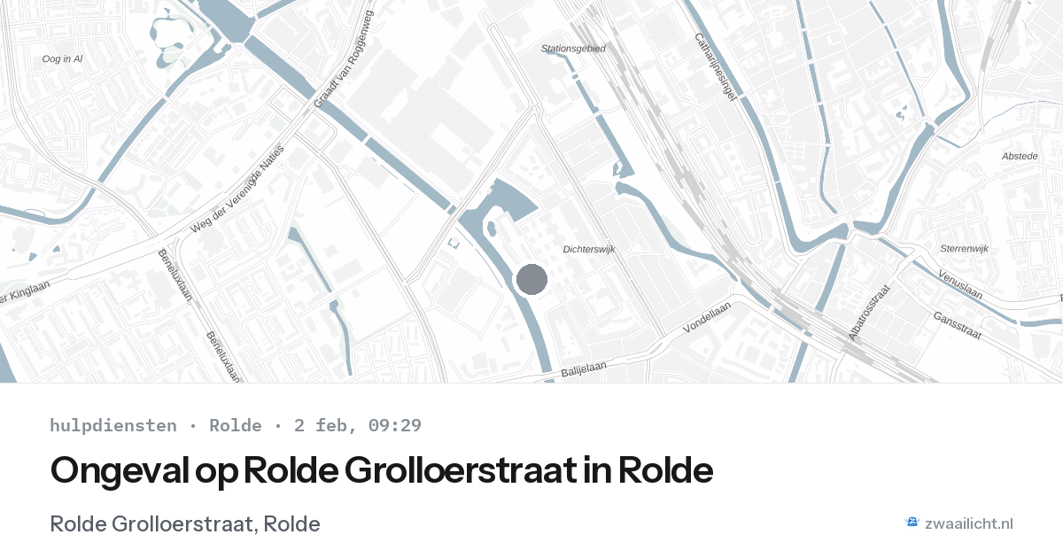 Ongeval op Rolde Grolloerstraat in Rolde — 2 feb 2026
