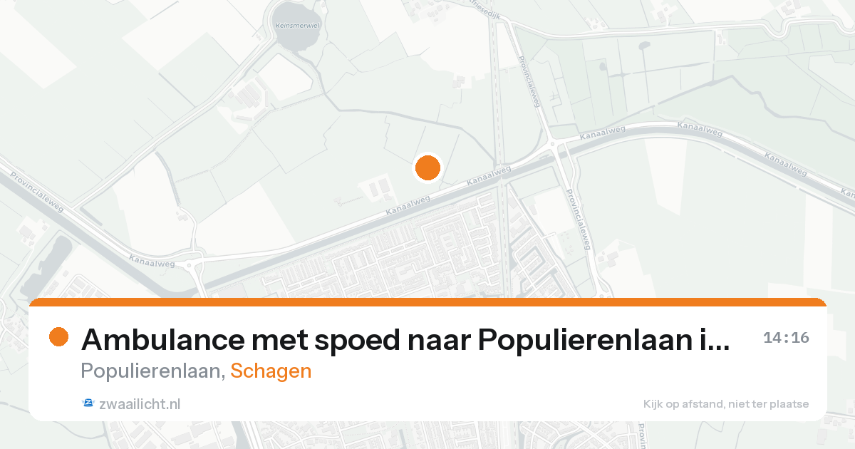 Ambulance met spoed naar Populierenlaan in Schagen — 30 jan 2026